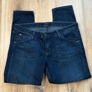 HUDSON Tapered Ankle Dark Denim Jeans Size 32 US 14 Short